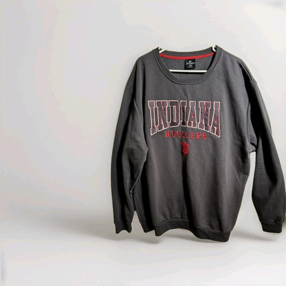 Indiana‎ Hoosiers Sweatshirt XXL Colosseum NCAA Gray Pullover Crewneck 043